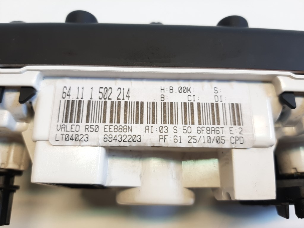 Mini cooper (R50/R53) fûtéskapcsoló (fûtés kapcsoló) 64111502214 3. kép