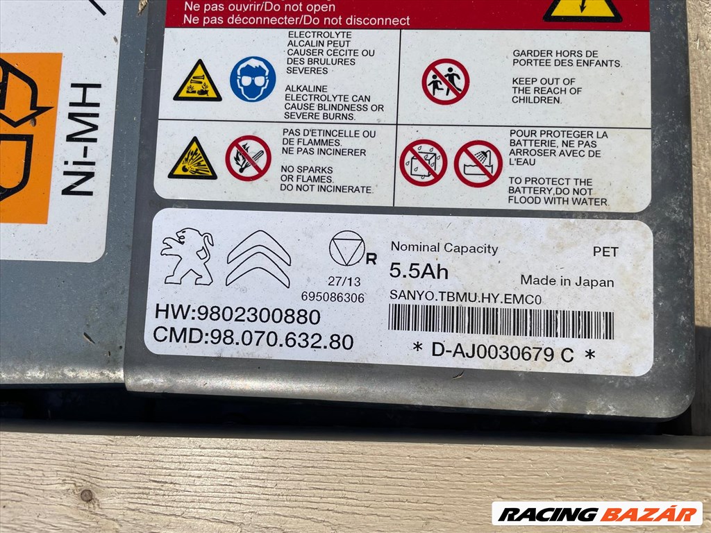 Peugeot 3008 I 2.0 HDi Hybrid 4 200 LE hybrid akkumulátor (HV akkumulátor) 1609866780 1614150280 4. kép