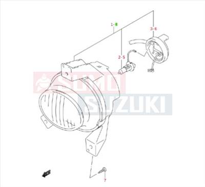 Suzuki Ignis WR+ ködlámpa első bal 35502-83E00