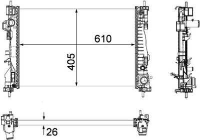 hűtő, motorhűtés MAHLE CR 1178 000P for FIAT, ALFA ROMEO