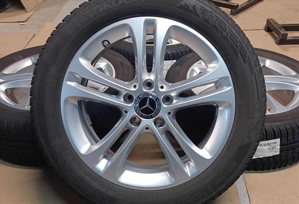  Mercedes W177 A B CLA 5x112 6,5x17 205/55 R17 téli gumikkal 4db 1. kép