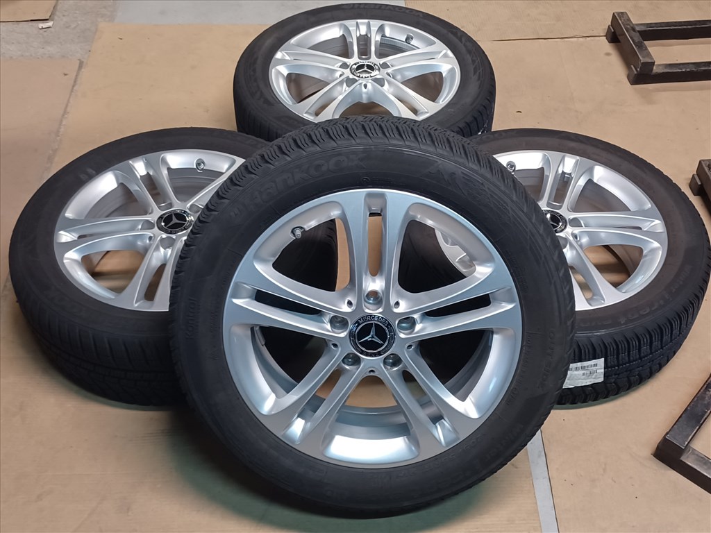  Mercedes W177 A B CLA 5x112 6,5x17 205/55 R17 téli gumikkal 4db 2. kép