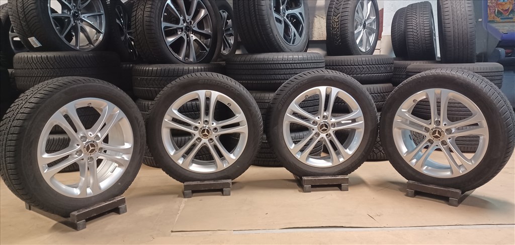  Mercedes W177 A B CLA 5x112 6,5x17 205/55 R17 téli gumikkal 4db 6. kép