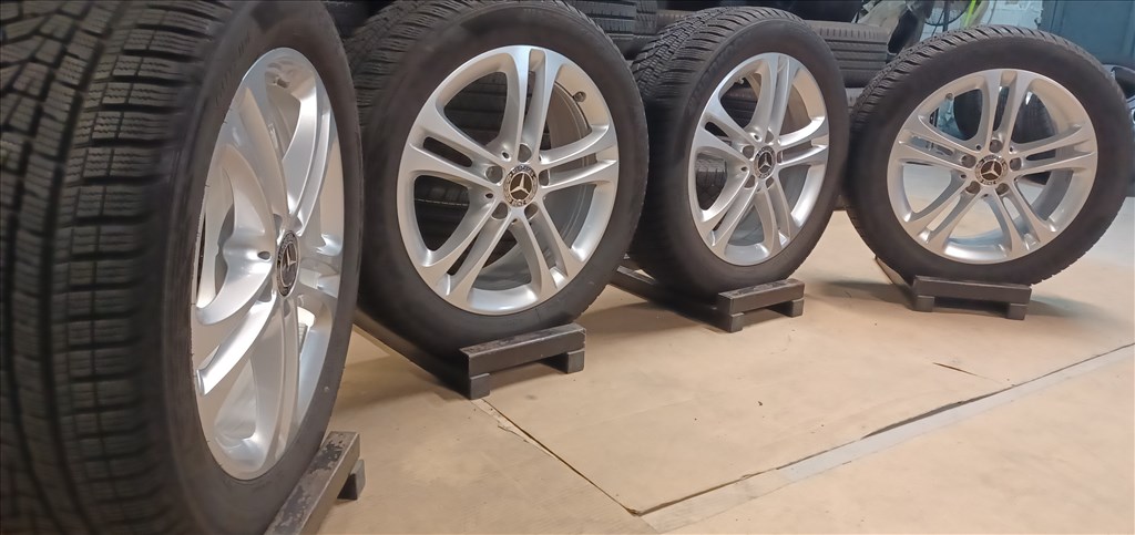  Mercedes W177 A B CLA 5x112 6,5x17 205/55 R17 téli gumikkal 4db 7. kép