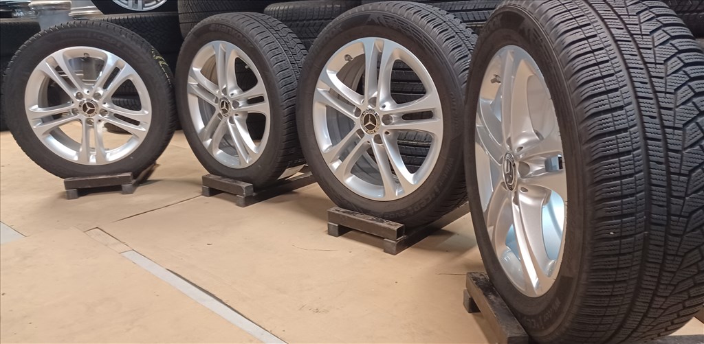  Mercedes W177 A B CLA 5x112 6,5x17 205/55 R17 téli gumikkal 4db 8. kép