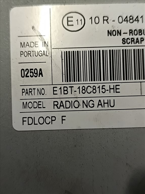 Ford Fiesta Mk6 E1BT-18C815-HE rádió cd fejegység  3. kép