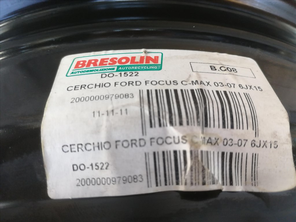  5x108 Ford Focus II., III., C-Max, Transit, Tourneo, Connect 15" alufelni 7. kép