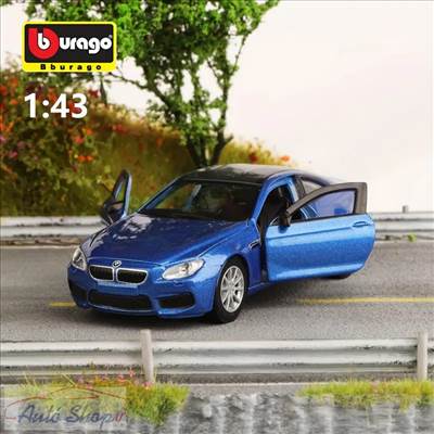 BURAGO BMW M6 - 1:43 1/43 Kék modellautó modell autó Minőségi termék