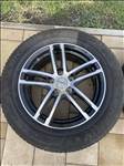  5x114.3 lyukosztású 17" használt Dezent alufelni, rajta 215/65 használt Michelin téli gumi gumi 