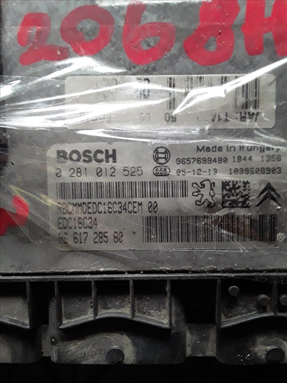Peugeot 206 1.4 HDI Motorvezérlő Szett 0281012525 2. kép