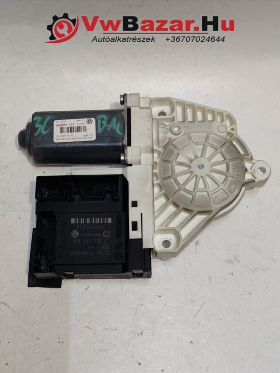 Ablakemelő motor VW Passat B6 1k0959793g 1K0959793G 1. kép