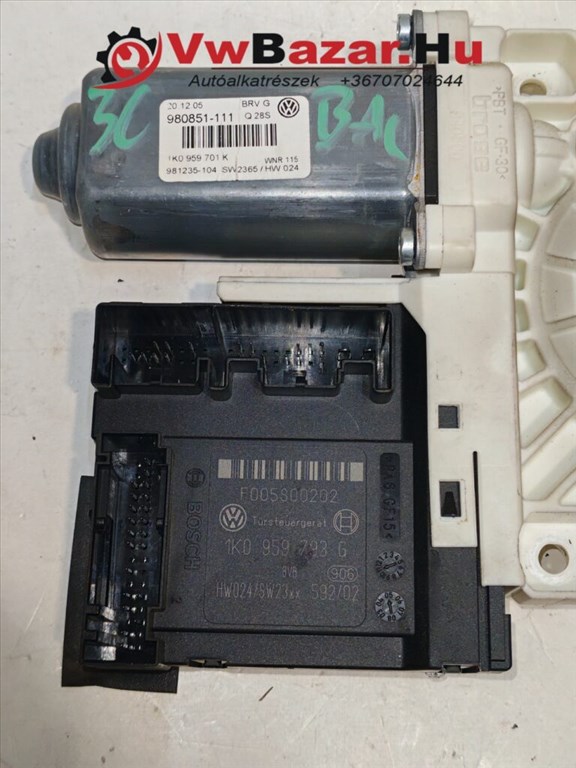 Ablakemelő motor VW Passat B6 1k0959793g 1K0959793G 2. kép