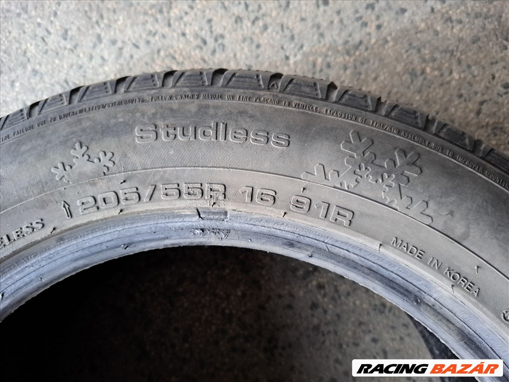 2db 205/55 R16 kumho Winter (Peremvédős) téli gumi eladó!!! ára! (2018) 7000Ft/db : 5-6mm  4. kép