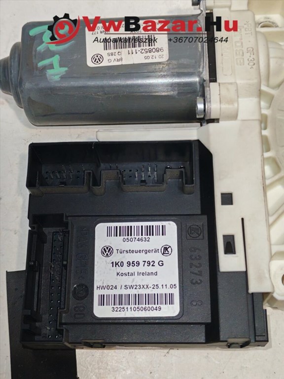 Ablakemelő motor VW Passat B6 1k0959792g 1K0959792G 2. kép