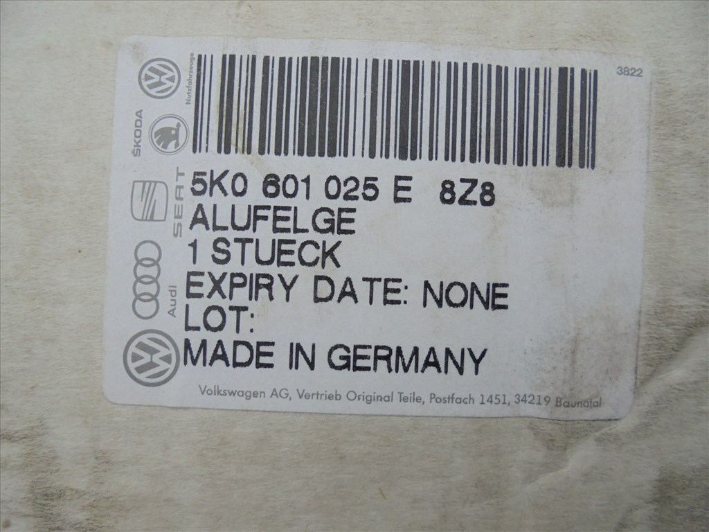Új 16-os 5 x 112-es Vw gyári 1 db alufelni eladó 3. kép
