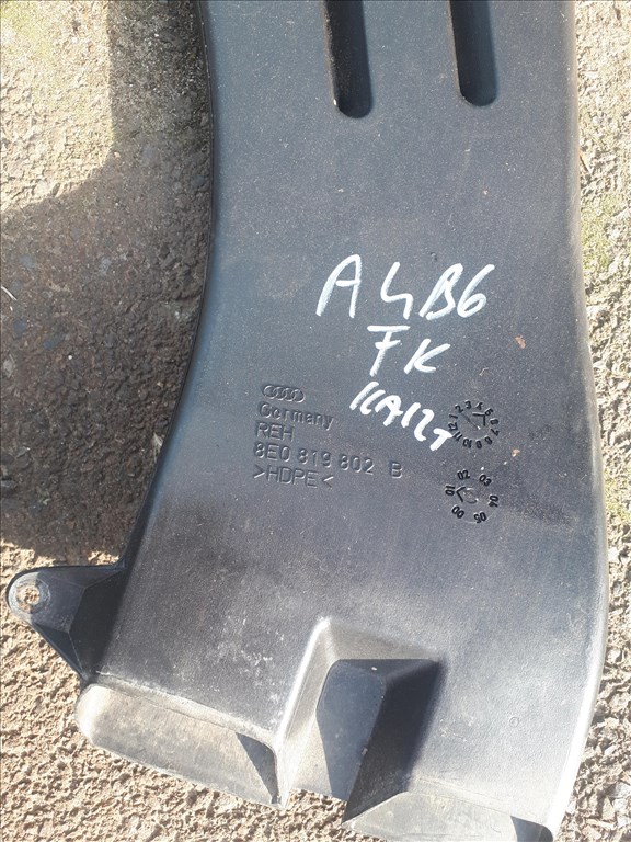 Audi A4 (B6) Alsó fűtéscső padlószőnyeg alatti 8e0819802b 8e0819801b 5. kép
