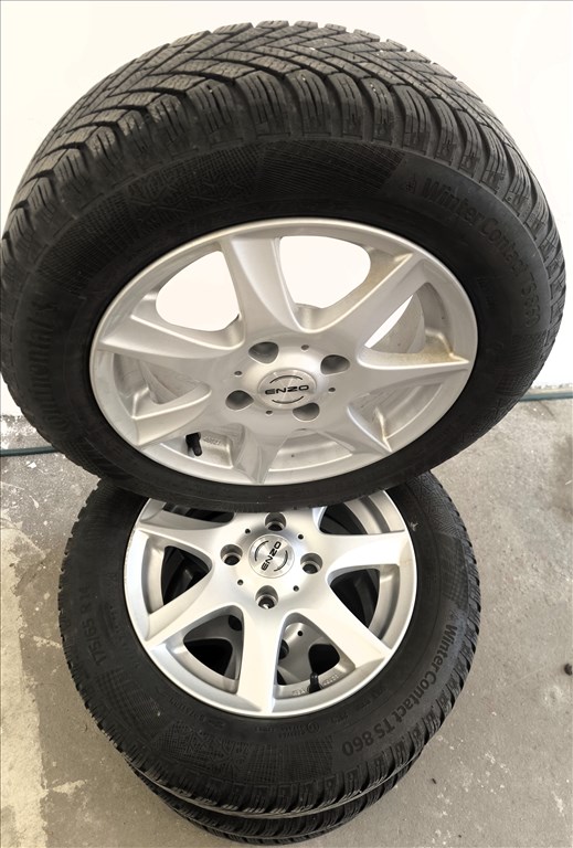  Continental Winter Contact 175/65R14 téli gumi ENZO 14" alufelnire szerelve eladó!  2. kép