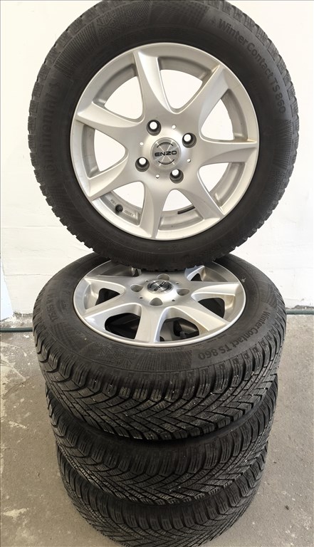  Continental Winter Contact 175/65R14 téli gumi ENZO 14" alufelnire szerelve eladó!  8. kép