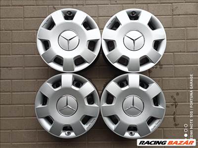 5x112 16" Mercedes használt lemezfelni garnitúra dísztárcsával (650)