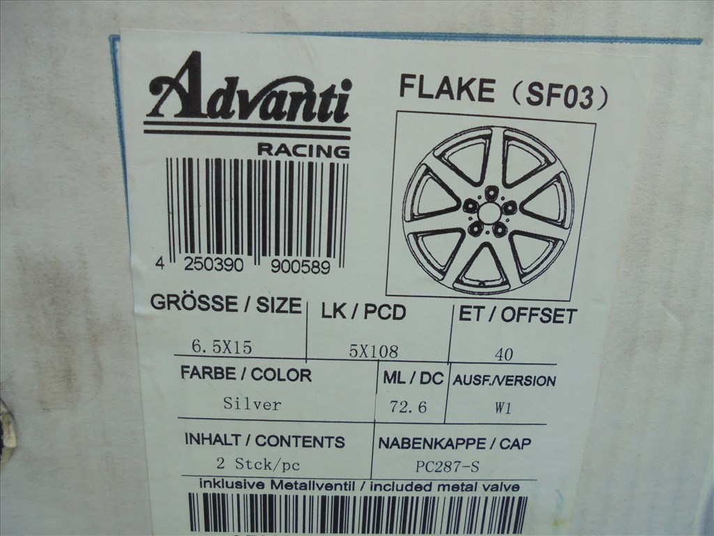 Új 15-ös 5 x 108-as Advanti racing alufelni dobozában eladó 3. kép