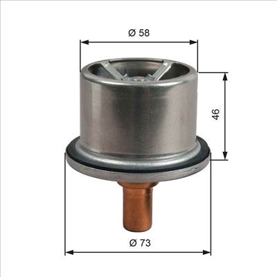 termosztát, hűtőfolyadék GATES TH51287G1 for DAF