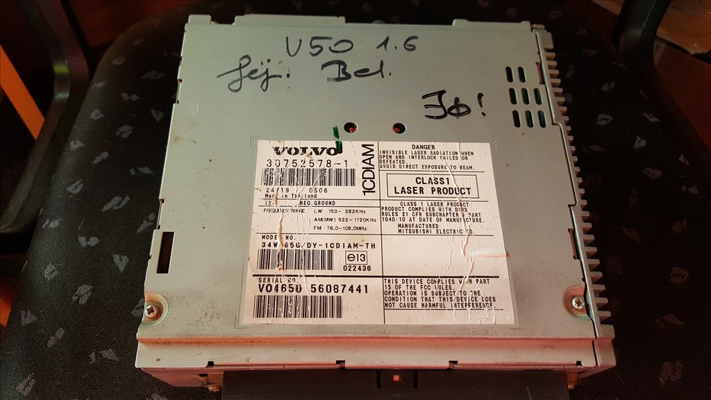 Volvo 30752578 S40 V50 C30 C70 CD-lejátszó 2. kép