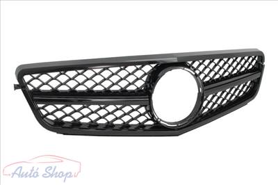 Mercedes C-osztály W204 S204 Limousine Station Wagon Fényes fekete Első hűtőrács (2007-2014) Sport modellekhez