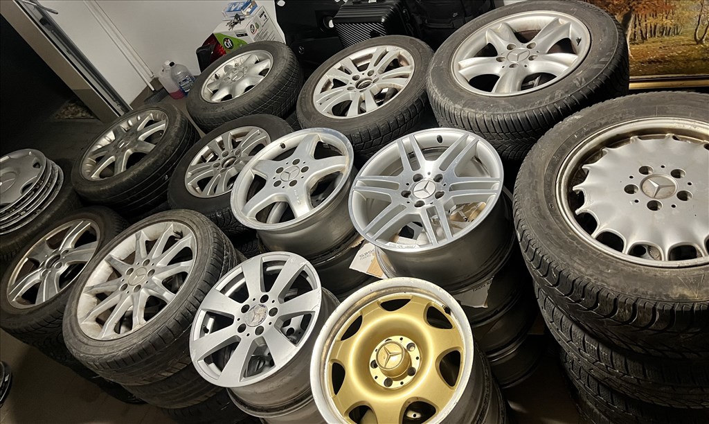 Mercedes alufelni garnitúrák 15-16-17/TÖBB DARAB /A-osztály/B-osztály/C-osztály/CLK/CLC/S-osztály 1. kép