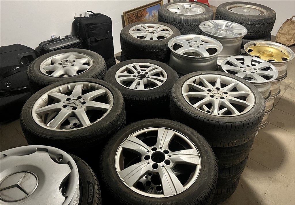 Mercedes alufelni garnitúrák 15-16-17/TÖBB DARAB /A-osztály/B-osztály/C-osztály/CLK/CLC/S-osztály 2. kép