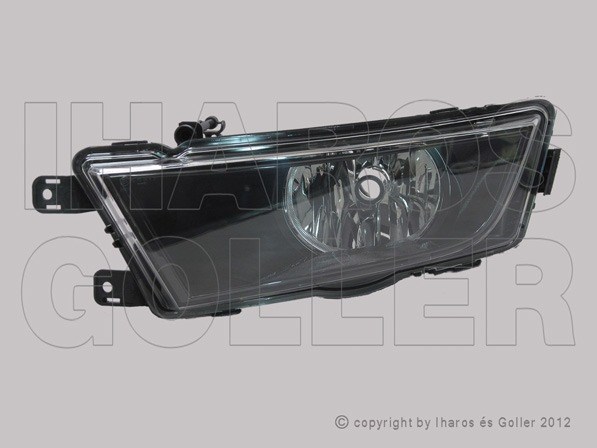Skoda Octavia III. 2013-2016 utángyártott új bal első ködlámpa H8 fekete házas TYC 5e0941701e 1. kép