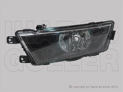 Skoda Octavia III. 2013-2016 utángyártott új bal első ködlámpa H8 fekete házas TYC 5e0941701e