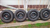 Mitsubishi Colt 4x114.3 lyukosztású 14" használt lemezfelni, 175/65 használt Pirelli téli gumi gumi 
