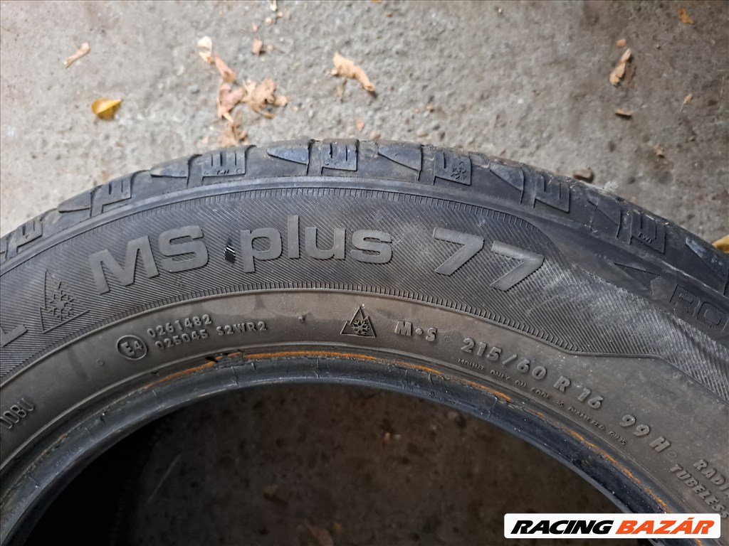 2db 215/60 R16 Uniroyal MS Plus 77 Téli gumi eladó! (DOT2019) ára 7500Ft/db 4. kép