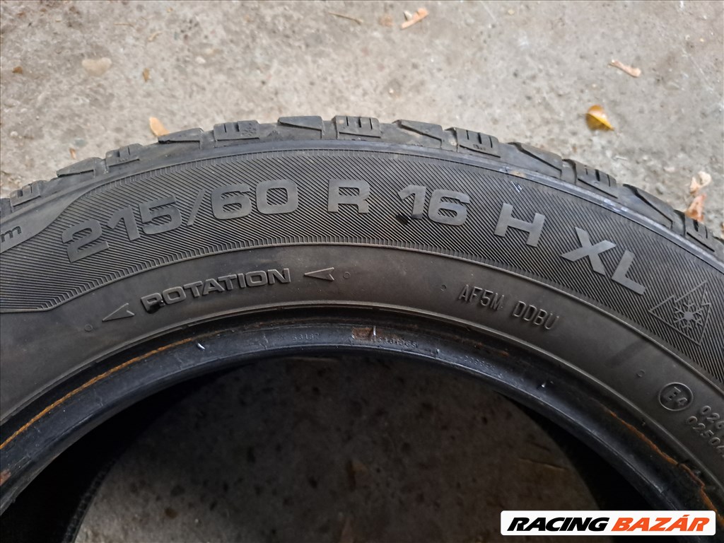 2db 215/60 R16 Uniroyal MS Plus 77 Téli gumi eladó! (DOT2019) ára 7500Ft/db 5. kép