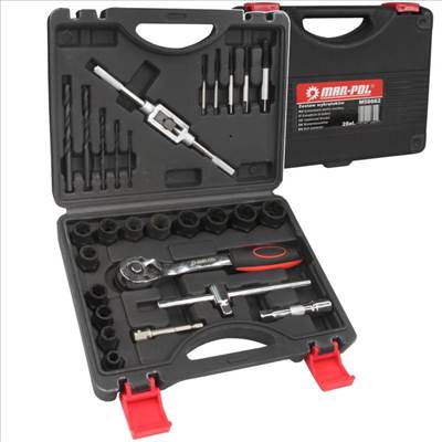 Roncsolt csavarfej és törtcsavar kiszedő készlet