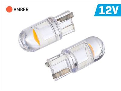 Izzó VISION WY5W (T10) 12V 1x F10 LED, teljesen üveg, narancssárga, 2 db