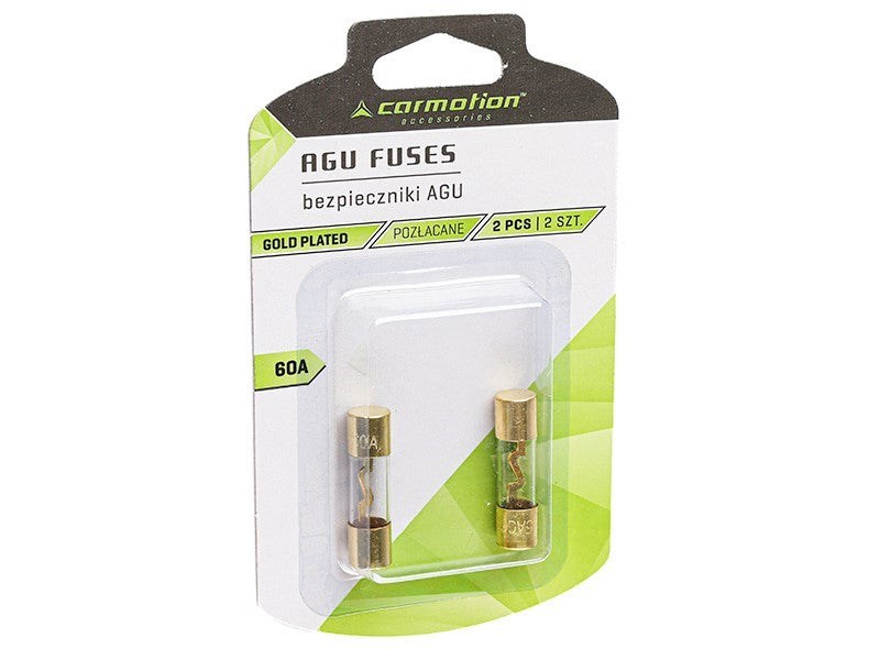 AGU 10,3x38 mm-es üveg biztosíték, 60A, aranyozott, 2 db 1. kép