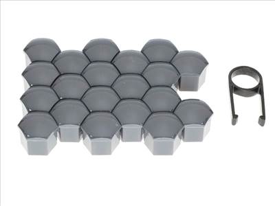 Kerékcsavar védőkupak készlet – 19 mm, grafit (20 db)