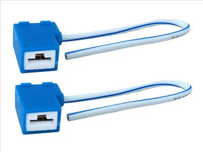 Izzó foglalat H1/H3, kerámia, 15cm kábel, 2 db