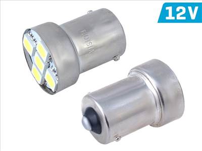 Izzó VISION R5W / R10W BA15s 12V 5x 5050 SMD LED, fehér, 2 db