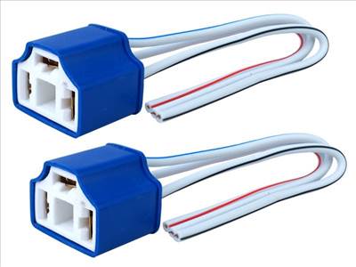 Izzó foglalat H4, egyenes, kerámia, 15cm kábel , 2 db