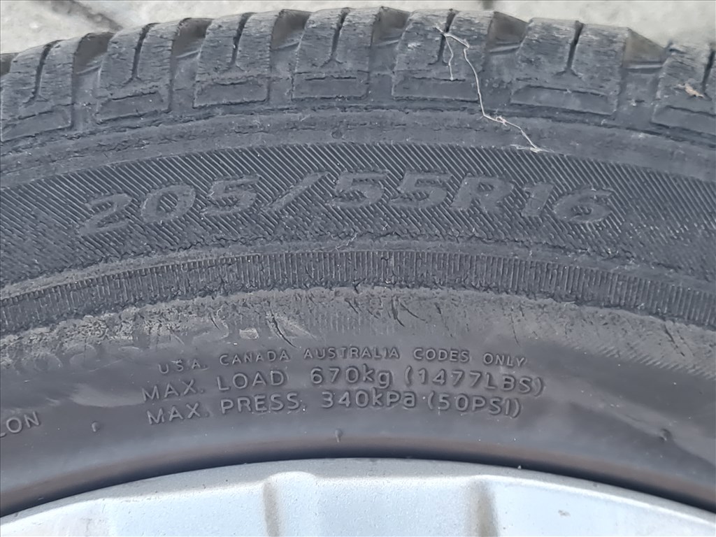 5x112 16" gyári alufelni, 205/55 Hankook négyévszakos gumi szett (25515) 16. kép