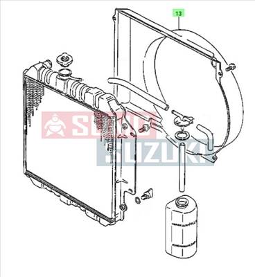 Suzuki Samurai ventillátor ház 1,3 japán alváz 17761-83000