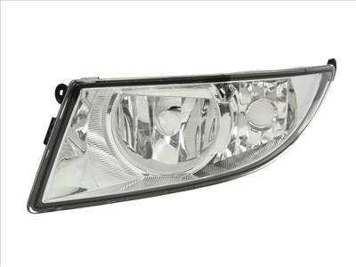 Skoda Fabia II. 2010-2014 utángyártott új bal első ködlámpa H8 króm házas + nappali fény TYC 5j0941701c