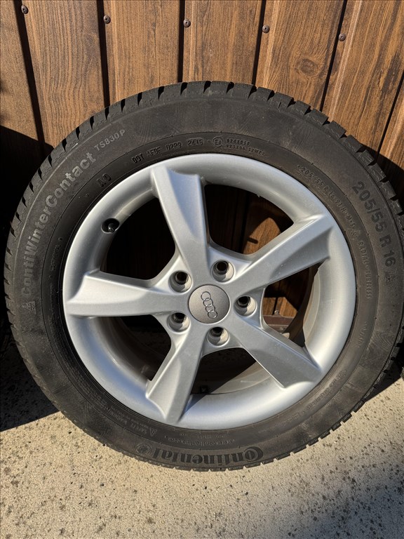 AUDI 16" ALUFELNI 5X112 TÉLI 205/55R16 CONTINENTAL WINTERCONTACT GUMIVAL 2. kép