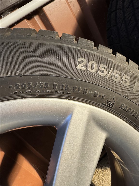 AUDI 16" ALUFELNI 5X112 TÉLI 205/55R16 CONTINENTAL WINTERCONTACT GUMIVAL 7. kép