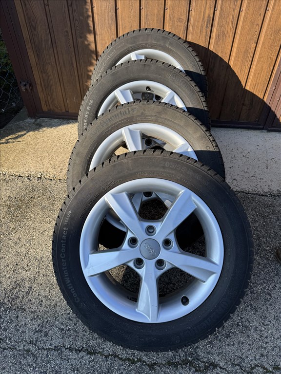 AUDI 16" ALUFELNI 5X112 TÉLI 205/55R16 CONTINENTAL WINTERCONTACT GUMIVAL 3. kép
