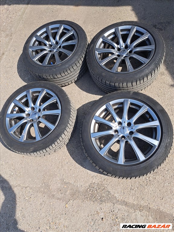  5x114.3 lyukosztású 18" újszerű Brock alufelni, rajta 225/50 eldobós gumi  2. kép