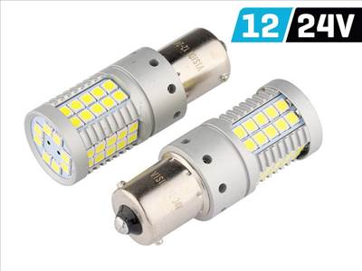 Izzó VISION P21W BA15s12/24V 50x 3030 SMD LED, nem poláris, CANBUS, fehér, 2 db