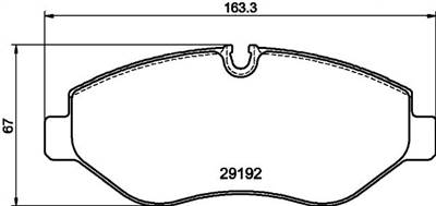 Fékbetét készlet MINTEX MDB2803 for MERCEDES-BENZ, VW, DODGE